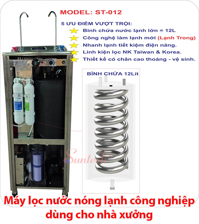 Máy lọc nước nóng lạnh công nghiệp 2 vòi ST-012