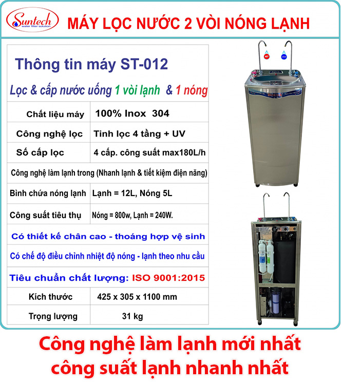 Máy lọc nước nóng lạnh công nghiệp 2 vòi ST-012